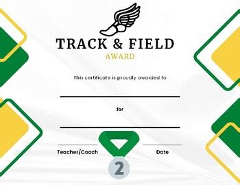 Track and Field Certificate Template 3