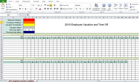 Track Employee Vacation Time In Excel Easily