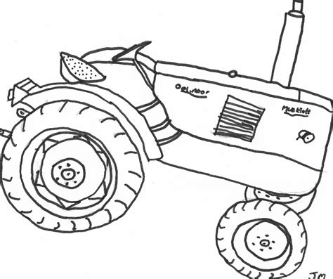 Tractor coloring page for kids