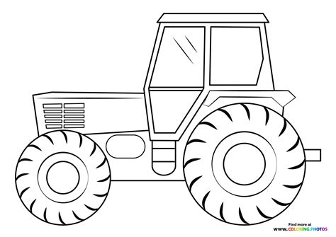 Tractor coloring page for kids