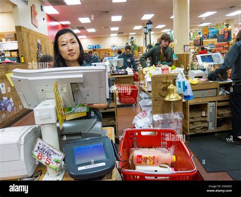 Checkout process at Trader Joe's