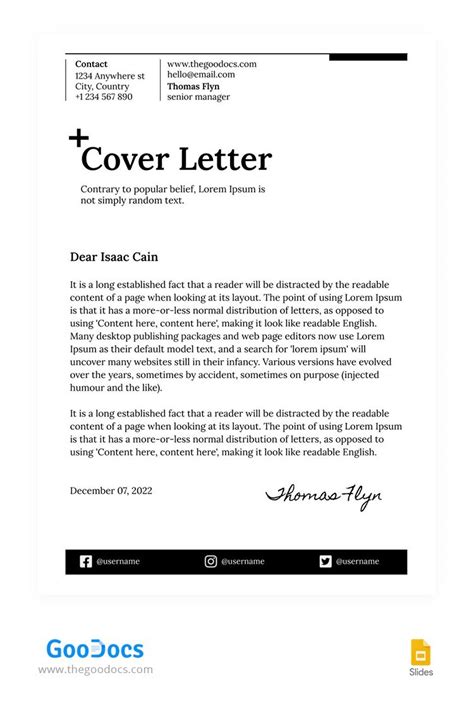 traditional classic cover letter template