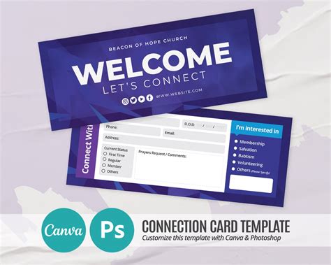 Traditional Connection Card Template