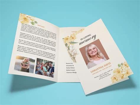 Traditional Funeral Pamphlet Template