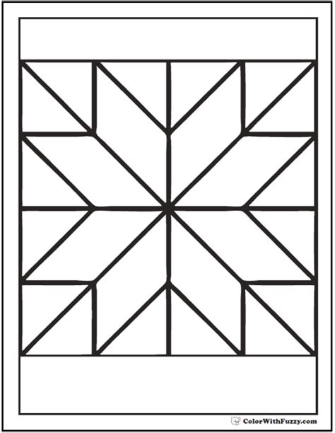 Traditional Quilt Patterns Coloring Pages For Adults