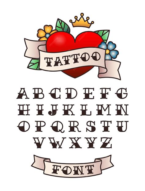 Traditional Tattoo Fonts Design