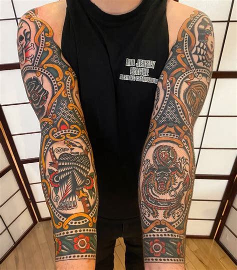 Traditional tattoo sleeve designs