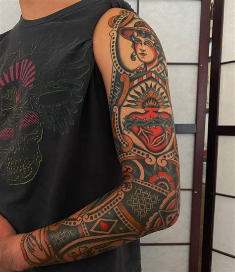 Traditional tattoo sleeve designs