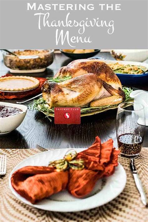 Traditional Thanksgiving menu template