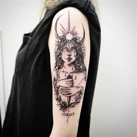 Traditional Virgo tattoo designs