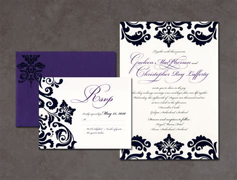 Traditional wedding invitation with calligraphy and gold foil