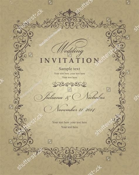 Traditional wedding invitations example 4