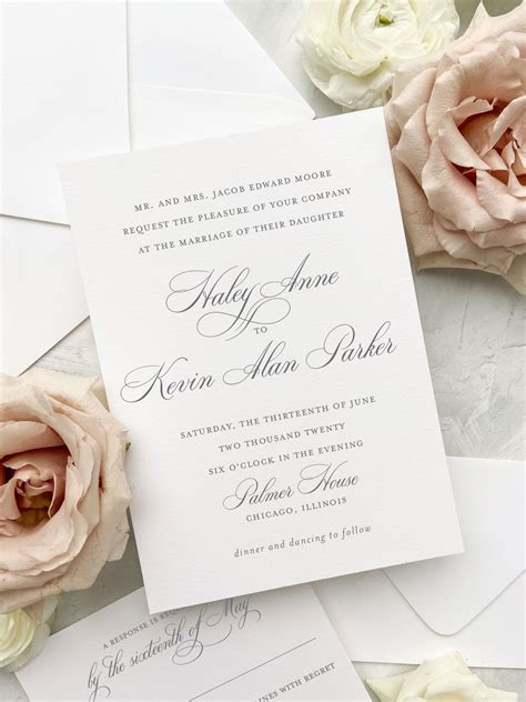 Traditional wedding invitations example 6