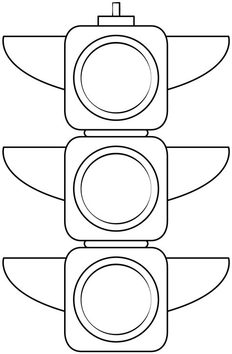 Traffic Light Craft Template with a Movable Arm