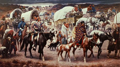 Native American Tribe on the Trail