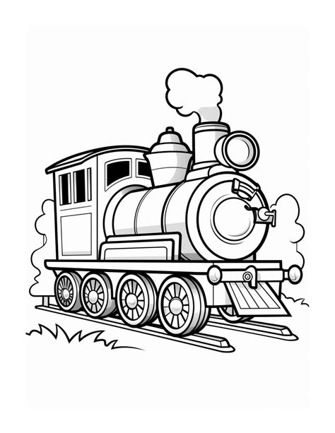 Train Coloring Pages for Kids Printable