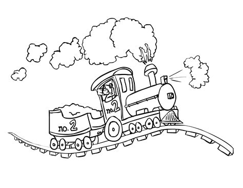 Train Coloring Pages with Textures