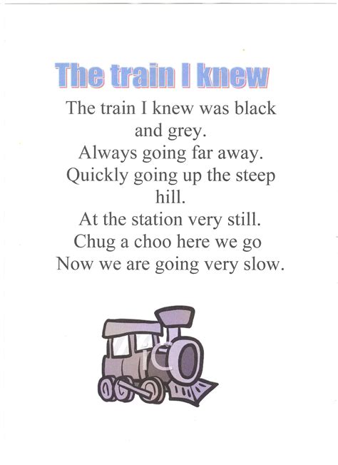 Train of Life Poem Printable 1