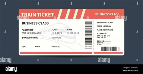 Train Ticket Template Design