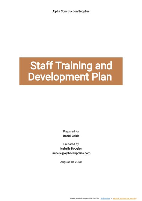 Training and Development Template