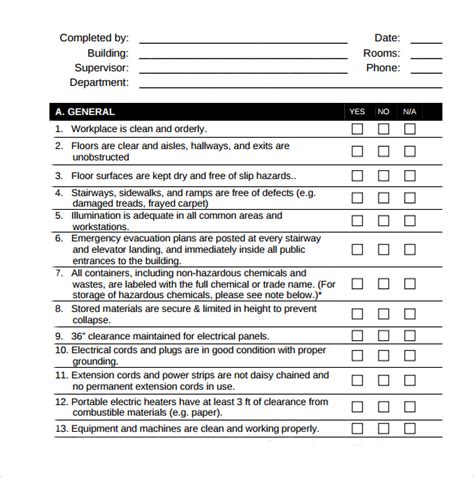 Training Checklist Template Example 9