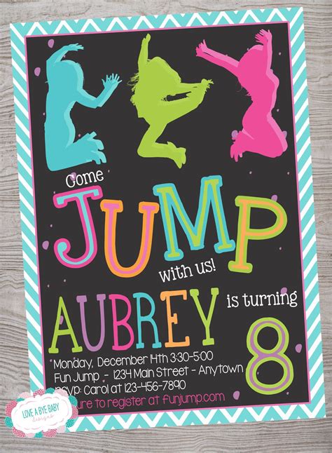 Trampoline Party Invitations