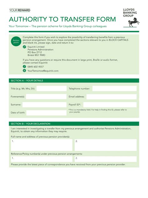 Transfer Slip Template Example