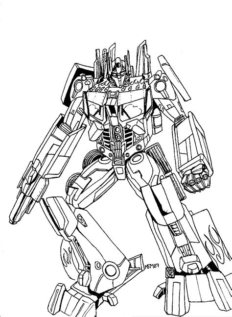 Transformer Coloring Pages for Kids