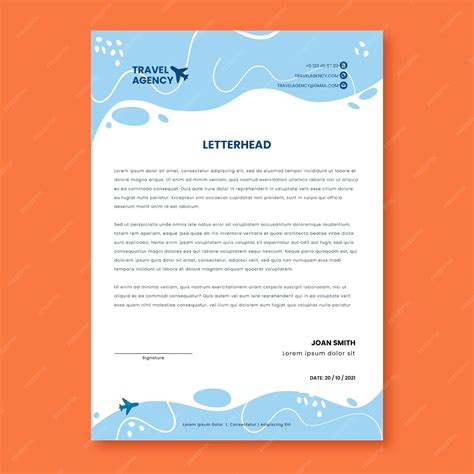 Travel Agency Letterhead Template Example