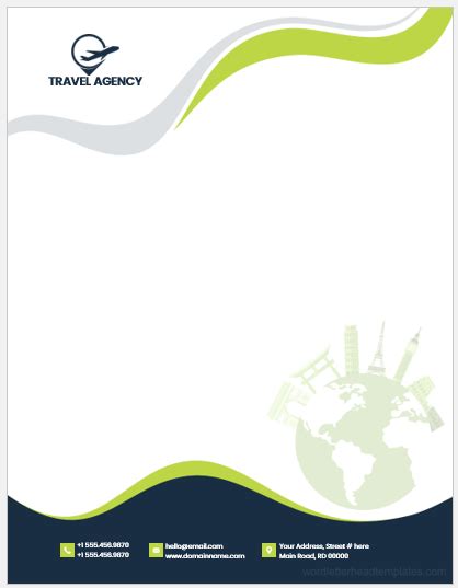 Travel Agency Letterhead Template Design