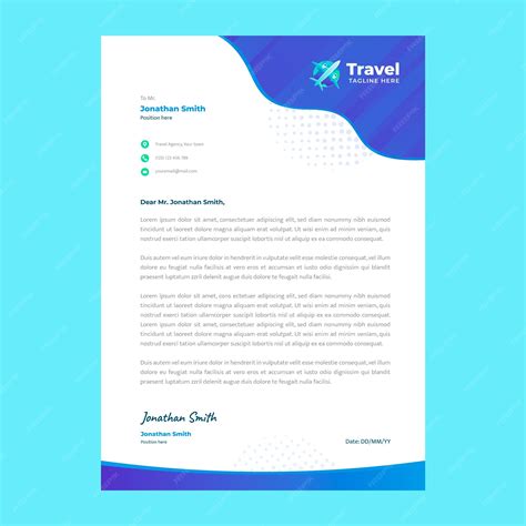 Travel Agency Letterhead Template Example 10