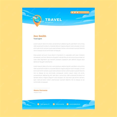 Travel Agency Letterhead Template Example 6