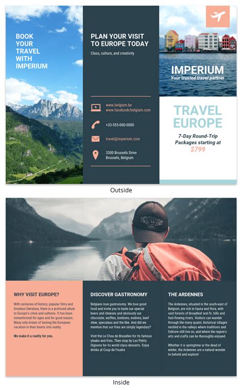 Travel Brochure Template Word