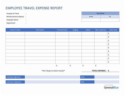 Travel Expense Report PDF