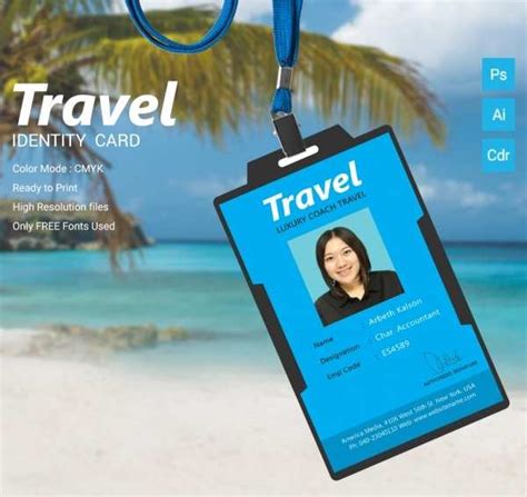 Travel ID Card Template