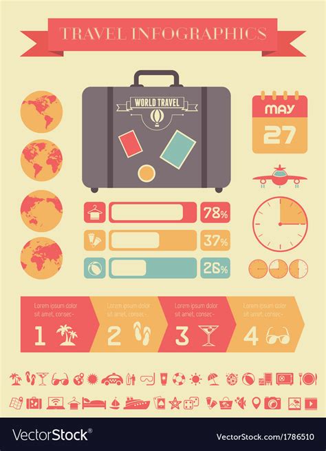 Travel infographic template