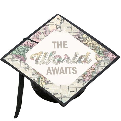 Travel-Inspired Grad Cap Topper