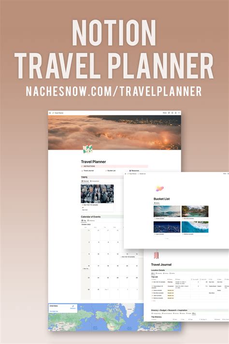 A travel planner template for Notion