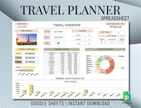 Travel planning with Google Sheets