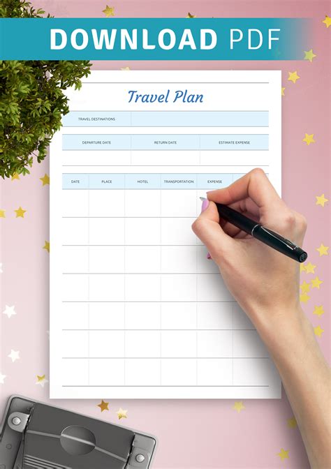 Travel planning templates in Excel