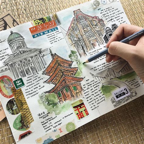 Travel Sketchbook Journal Template