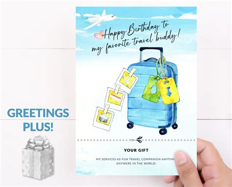 Travel-Themed Birthday Card for Husband