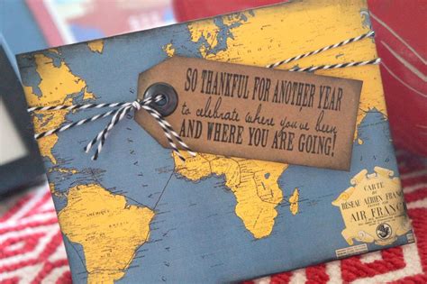 Travel-themed birthday card