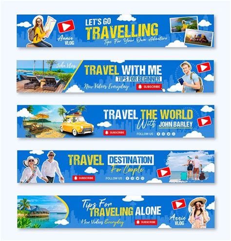 Travel Vlog-Style Banner Template