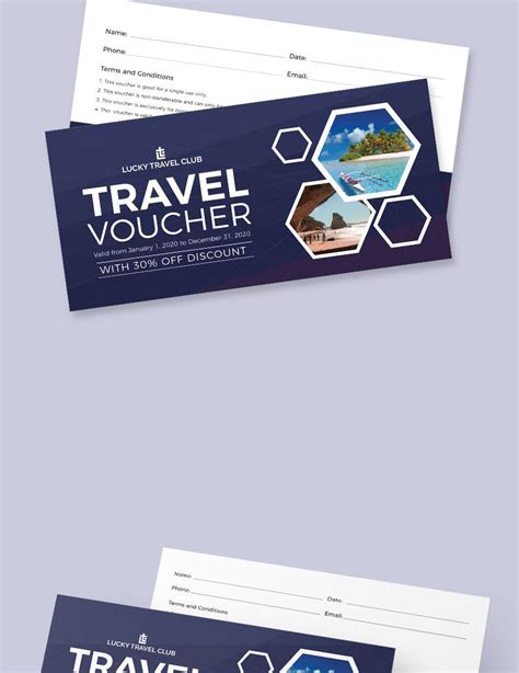 Travel Voucher Template Photoshop