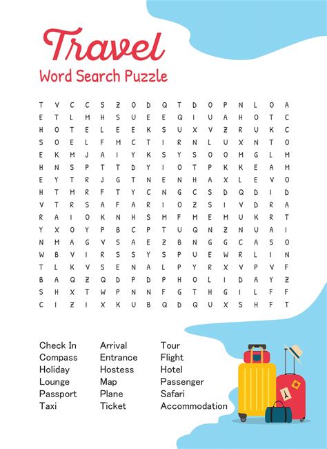 Travel Word Search