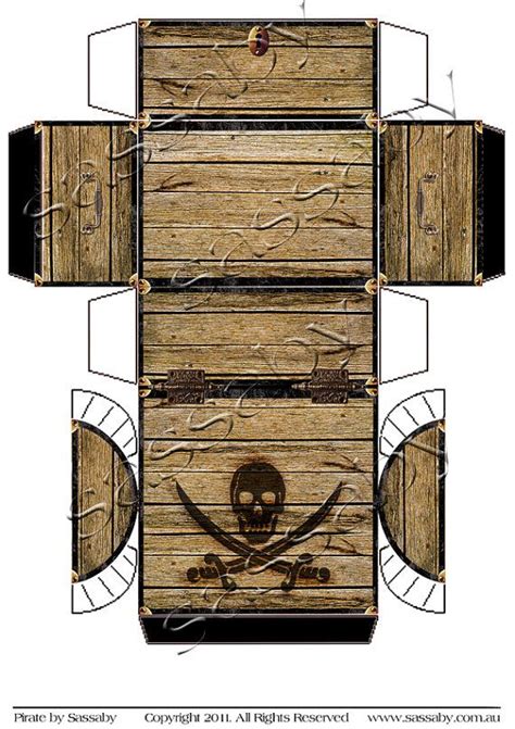 Treasure Chest Template Pirate Themed