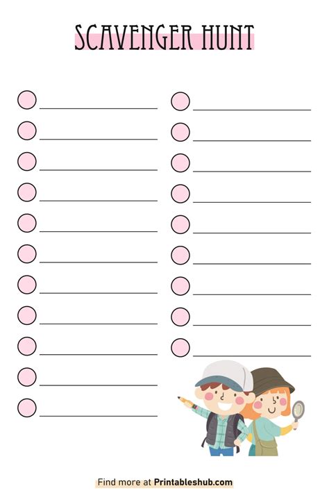 Treasure hunt template