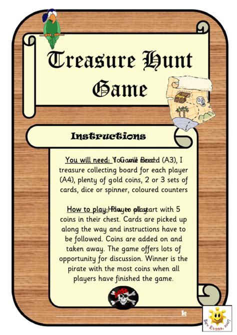 Treasure Hunt Templates and Printables