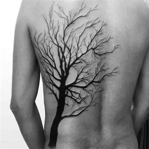 Tree back tattoos for men